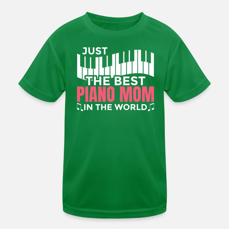 Klavier Mutter Kinder Funktions-T-Shirt