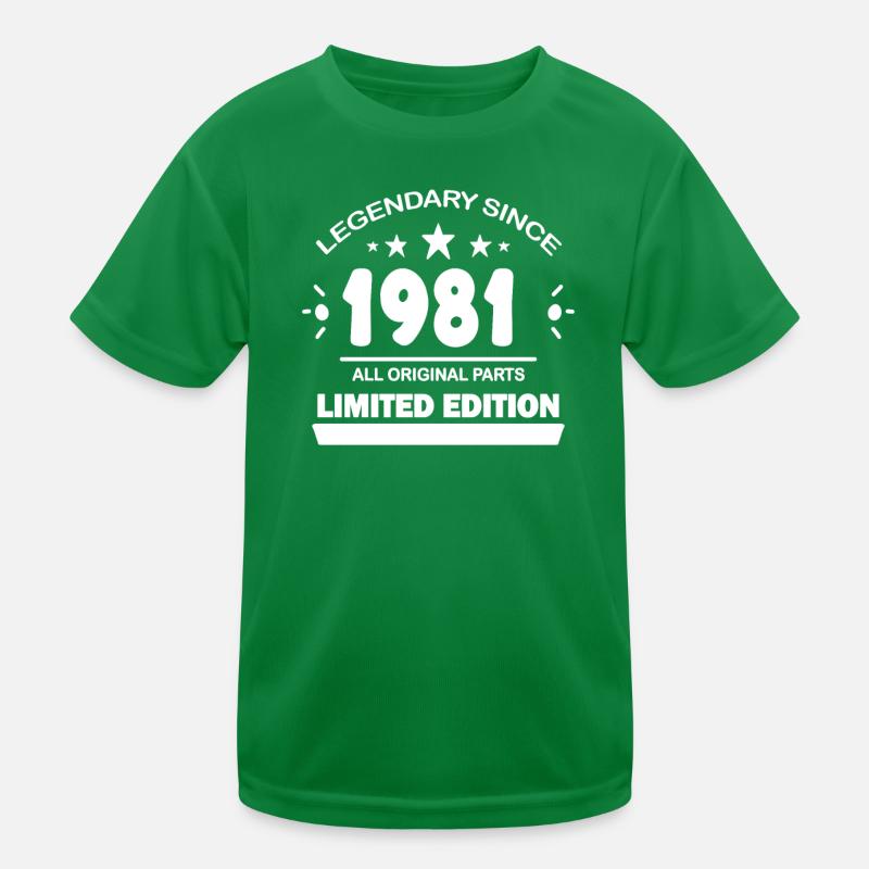 1981 - Né 1981 - Année de construction 1981 T-shirt sport Enfant