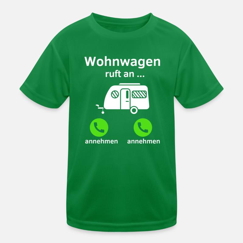 Wohnwagen ruft an - annehmen oder annehmen? Kinder Funktions-T-Shirt