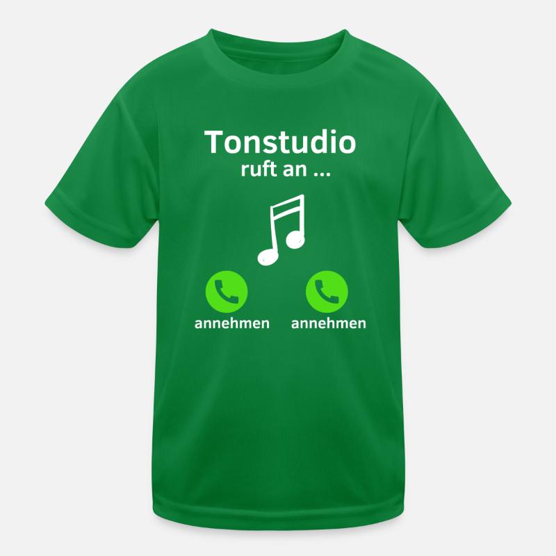 Tonstudio ruft an - annehmen oder annehmen? Kinder Funktions-T-Shirt