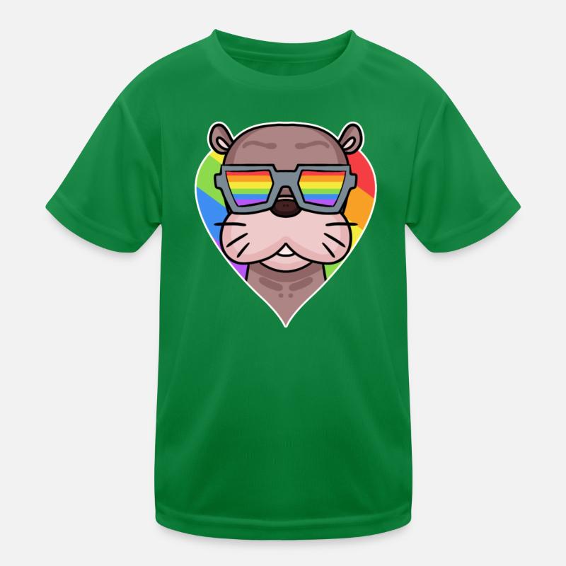 Seelöwe Regenobogen Kinder Funktions-T-Shirt