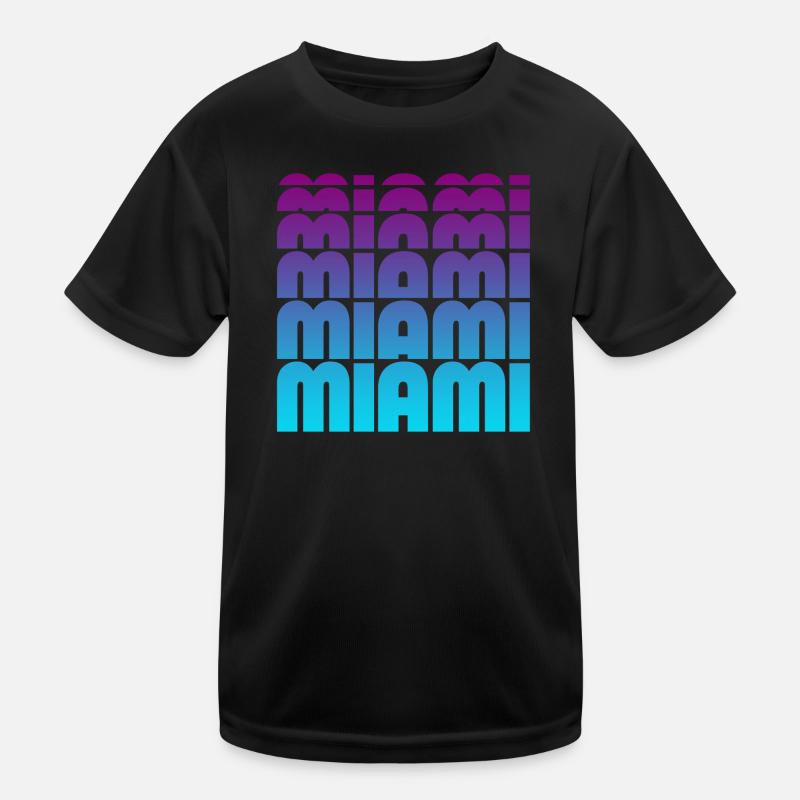 Miami Gradient Grid Kids Functional T-Shirt