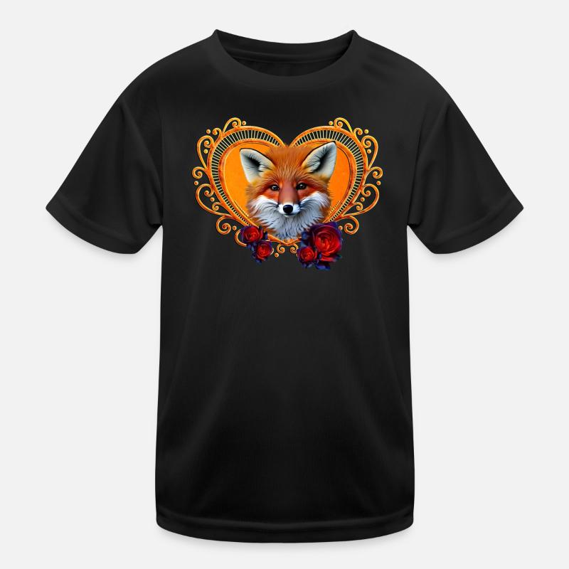 Wonderful fox head with heart Kids Functional T-Shirt