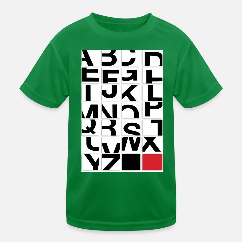 Modern Alphabet – Typography Art Kids Functional T-Shirt