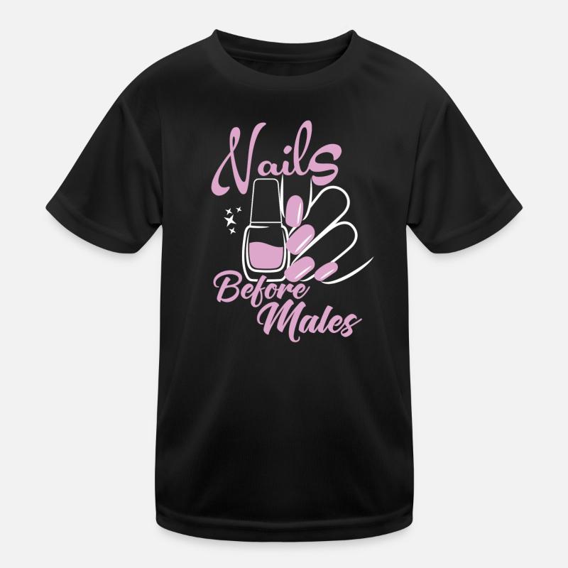 Nails before men Nail designer Kids Functional T-Shirt