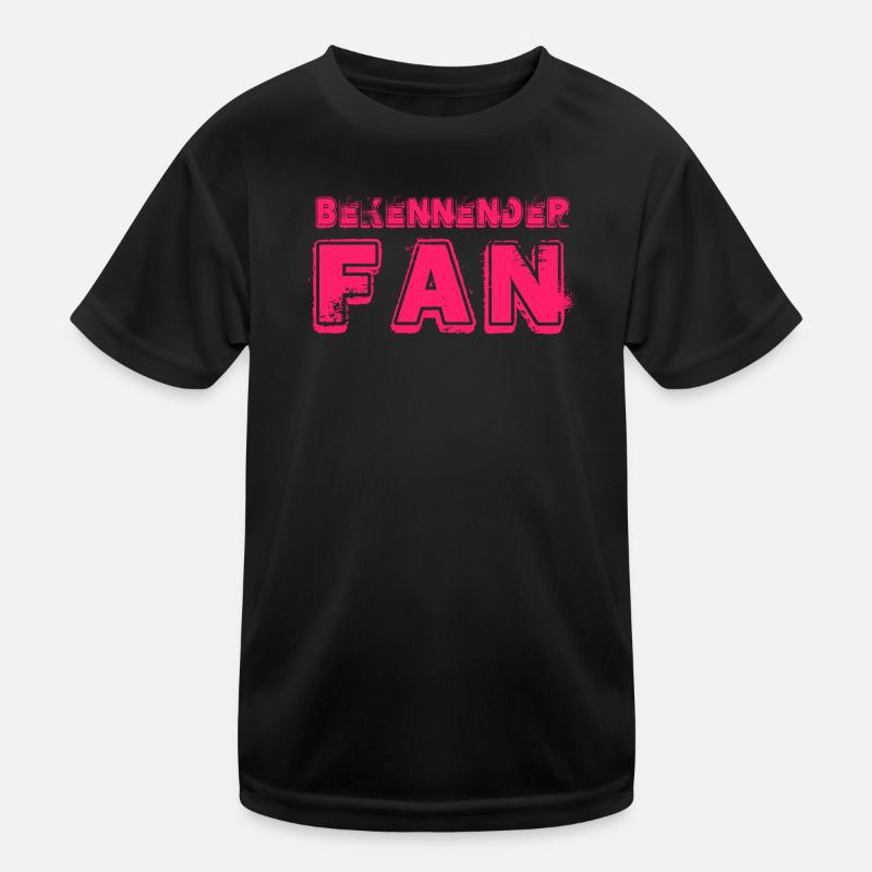 BEKENNENDER FAN Schriftzug Kinder Funktions-T-Shirt
