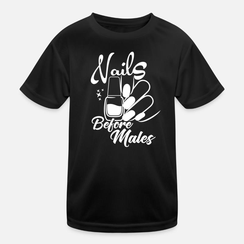 Nails before men Nail designer Kids Functional T-Shirt