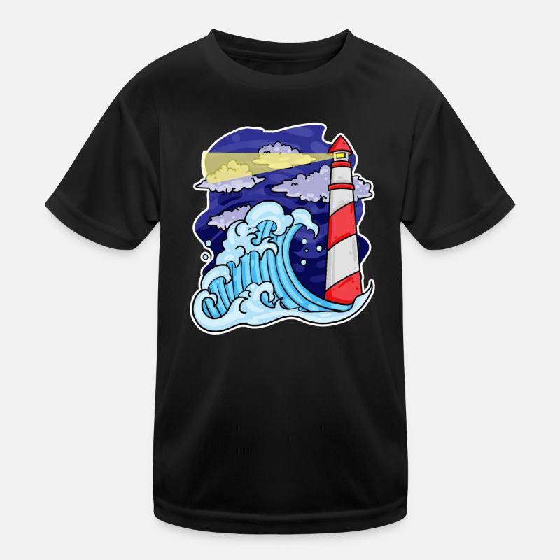 Lighthouse Coast Sea Sea Kids Functional T-Shirt