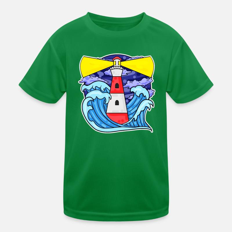 Lighthouse Coast Sea Sea Kids Functional T-Shirt
