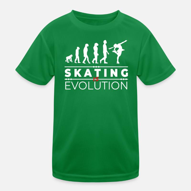 Skating is evolution - Message Humour Parodie T-shirt sport Enfant
