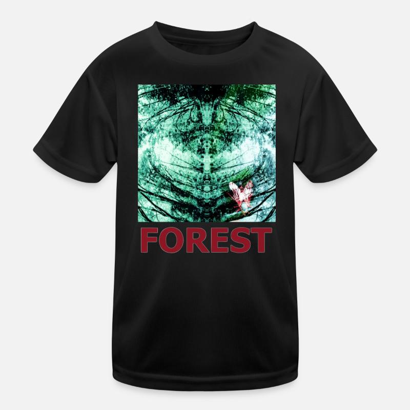 Forest Reflection and Butterfly Kids Functional T-Shirt
