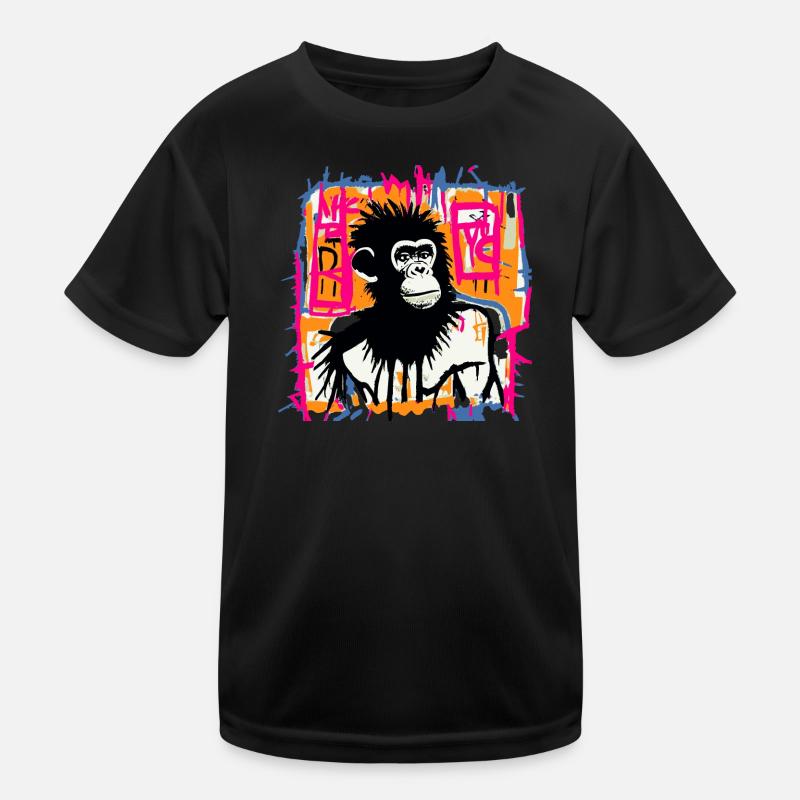 Schimpansen-Straßenkunst – Bunte Affengraffiti Kinder Funktions-T-Shirt