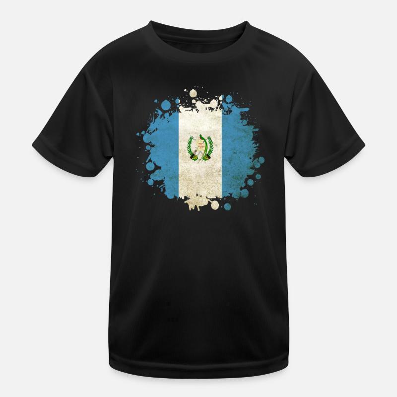 Guatemala vintage flags blob Kids Functional T-Shirt