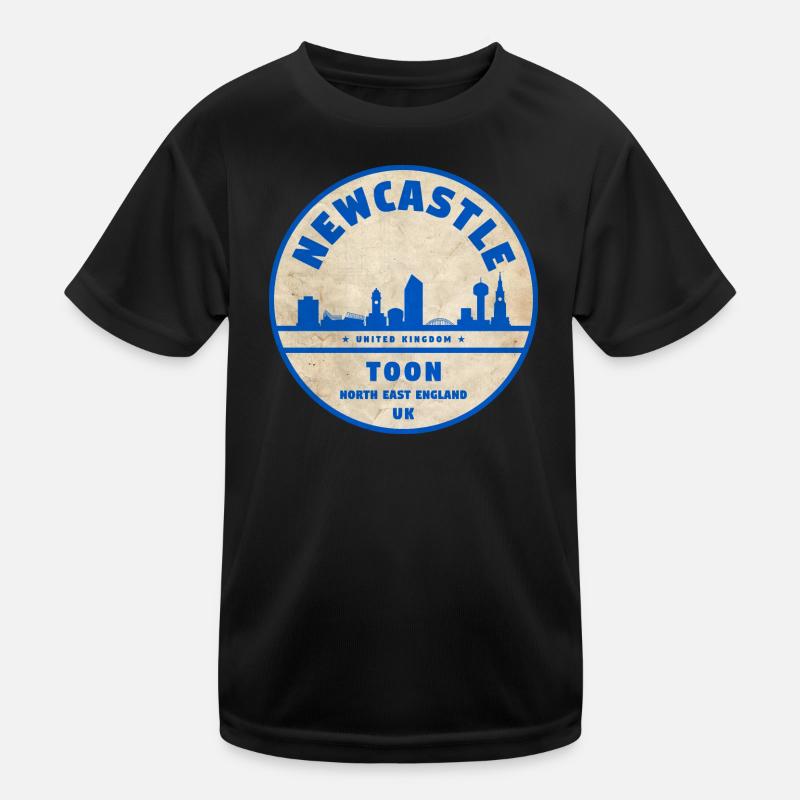 Newcastle Toon Skyline Abzeichen Kinder Funktions-T-Shirt