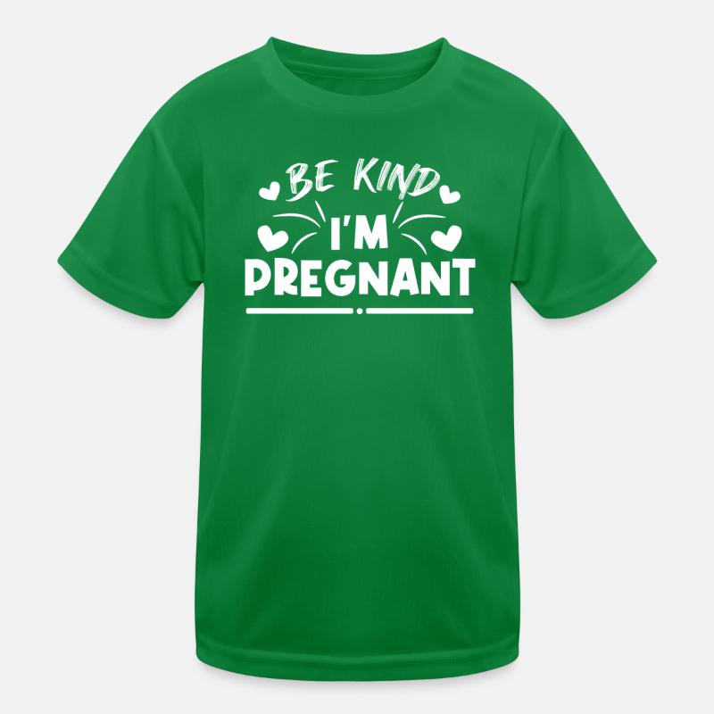 Pregnant Pregnancy Baby Bump Statement Kids Functional T-Shirt