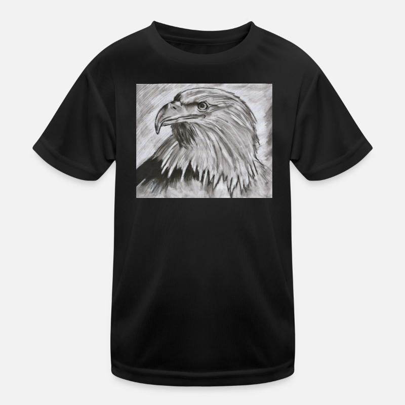 König der Lüfte – Adlerkopf Illustration Kinder Funktions-T-Shirt
