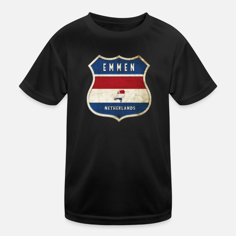 Emmen Niederlande Wappen Design Kinder Funktions-T-Shirt