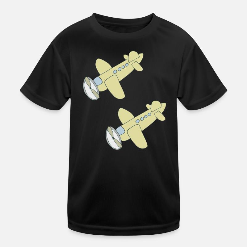 flugzeug 2fach Kinder Funktions-T-Shirt