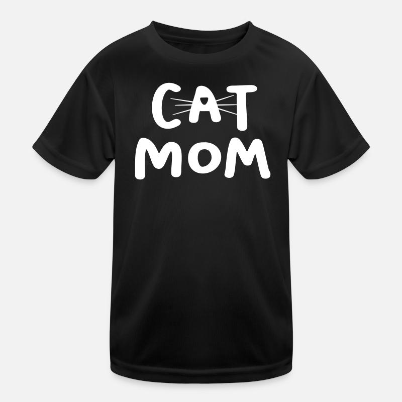 Cat Mom Katze Quote Statement Schnurrhaare Mutter Kinder Funktions-T-Shirt