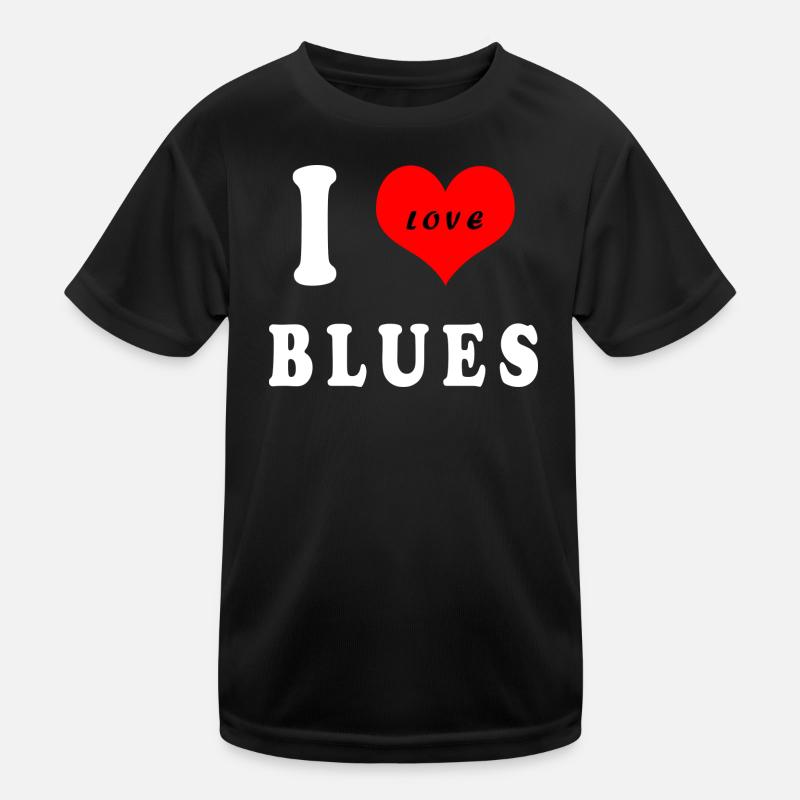 Ich liebe Blues Kinder Funktions-T-Shirt