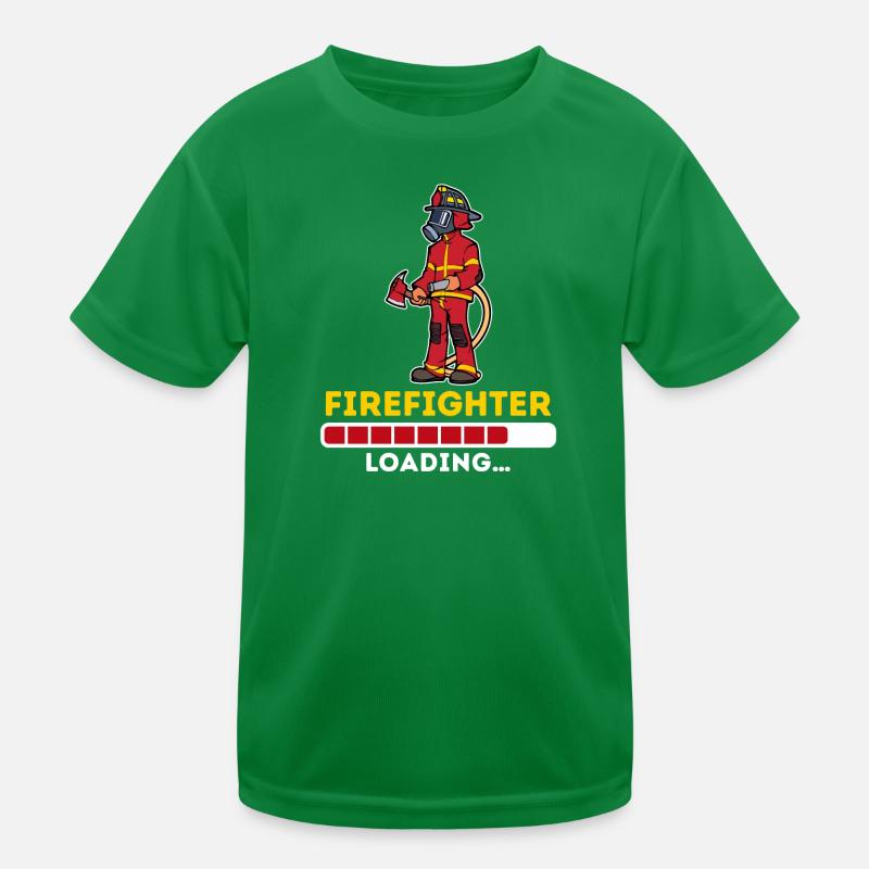 Fire brigade fire hose slogan firefighter Kids Functional T-Shirt