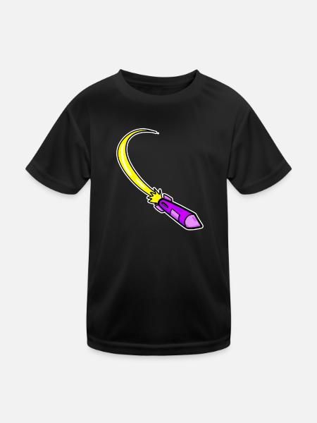 Rocket Purple - Kids Functional T-Shirt - black - Front