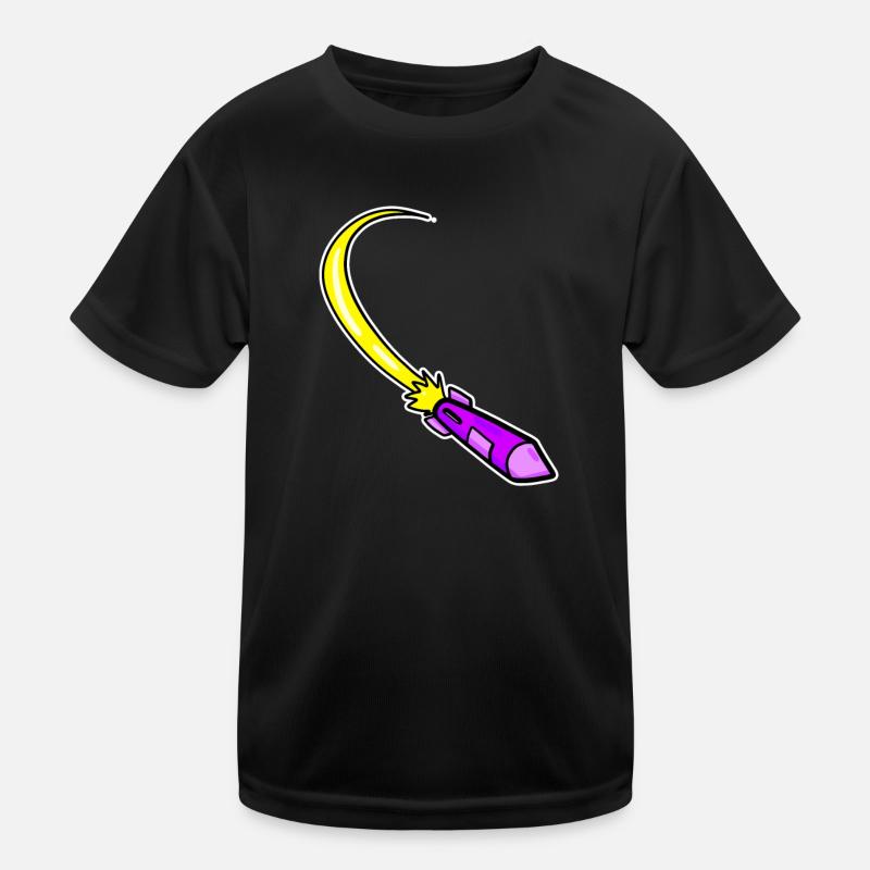 Rakete Lila Kinder Funktions-T-Shirt