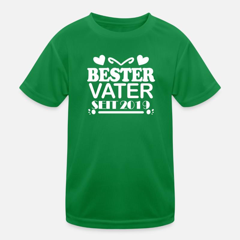 Bester Vater seit 2019 Kinder Funktions-T-Shirt