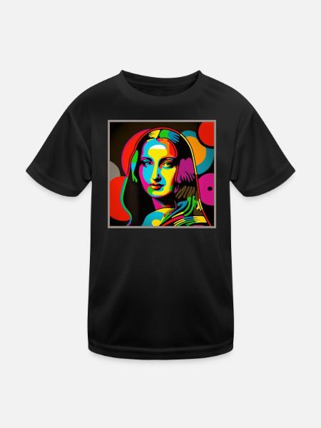 Portait Pop Art - Kids Functional T-Shirt - black