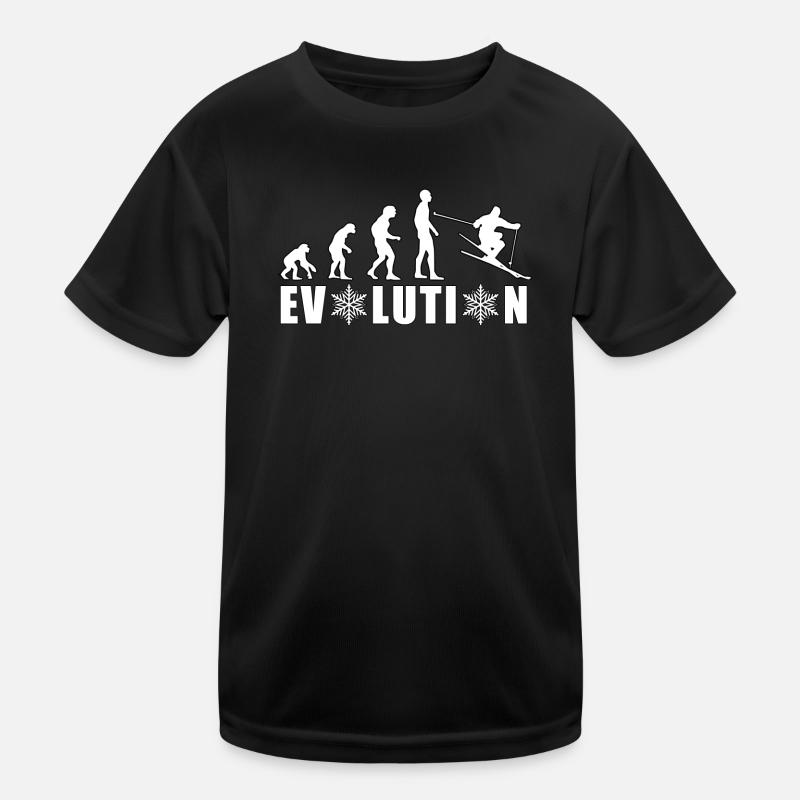 EVOLUTION Ski Winter Geschenk Weihnachtsgeschenk Kinder Funktions-T-Shirt