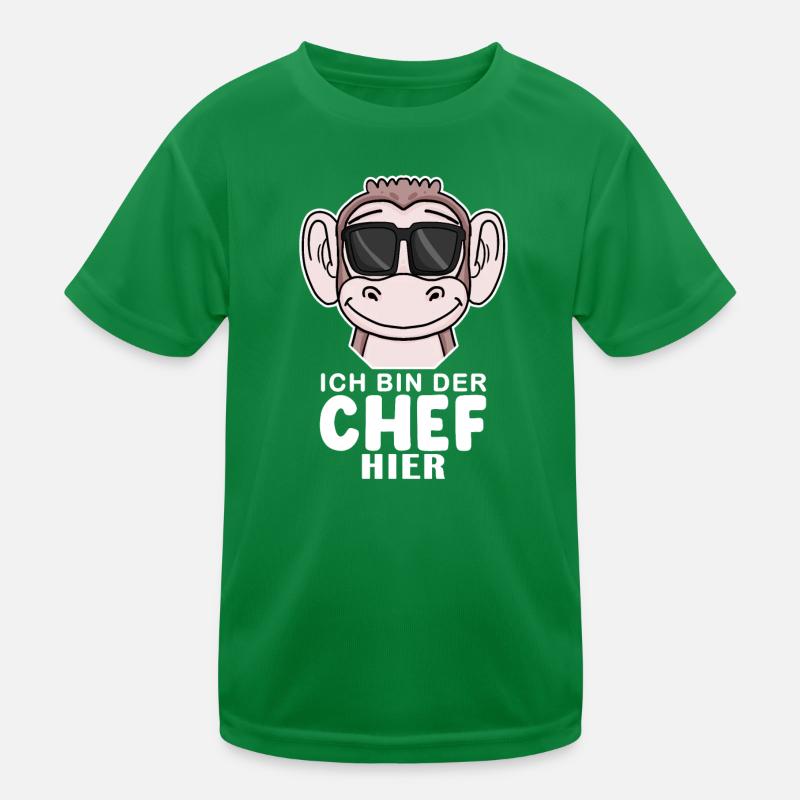 Cool Affe Chef Spruch Sonnenbrille Kinder Funktions-T-Shirt