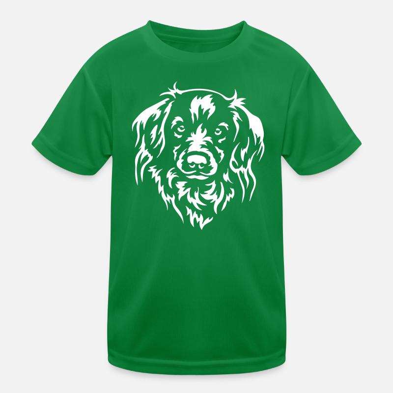 Kooikerhondje Kopf "Black Edition" Kinder Funktions-T-Shirt