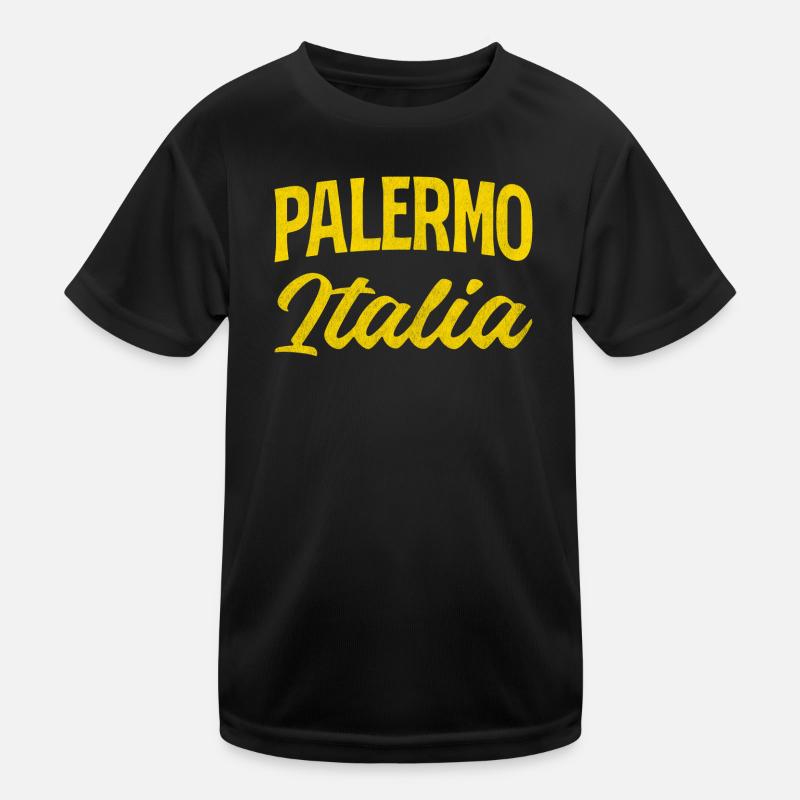 Palermo Italia Gelb Script Kinder Funktions-T-Shirt
