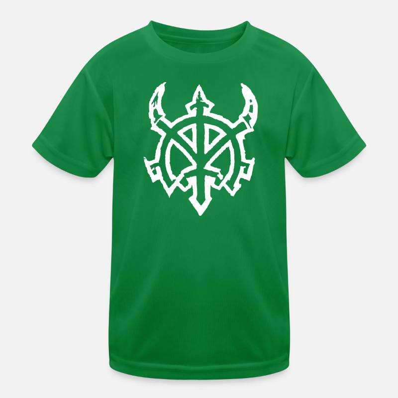Symbol vikings avec corne, blanc T-shirt sport Enfant