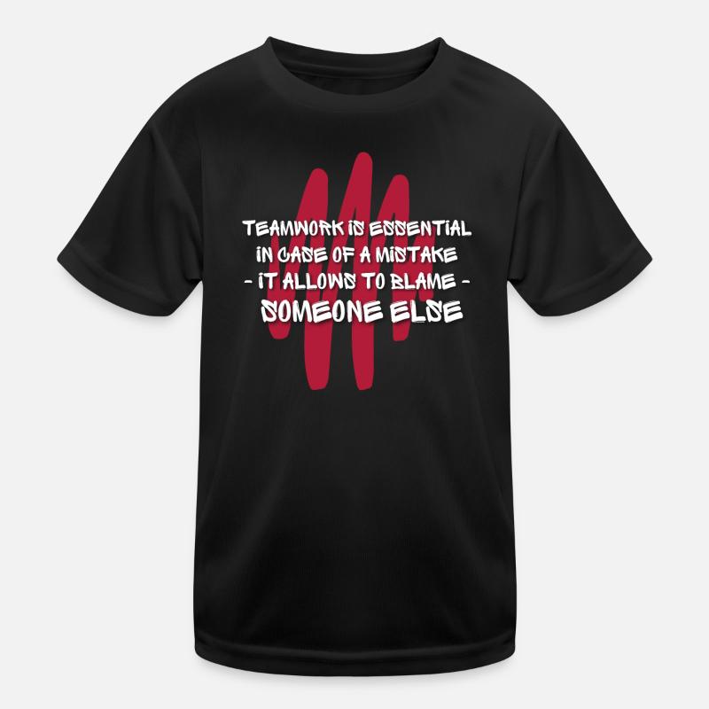 Blame Game: Teamwork Irony Kids Functional T-Shirt