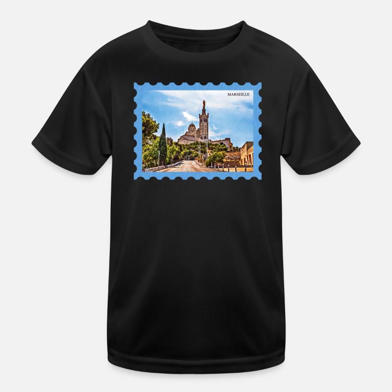Carte postale de la Basilique de Marseille T-shirt sport Enfant