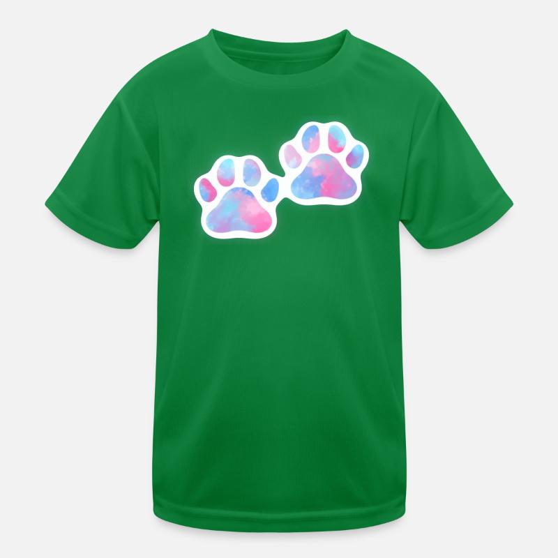 Hundepfoten Galaxy Kinder Funktions-T-Shirt