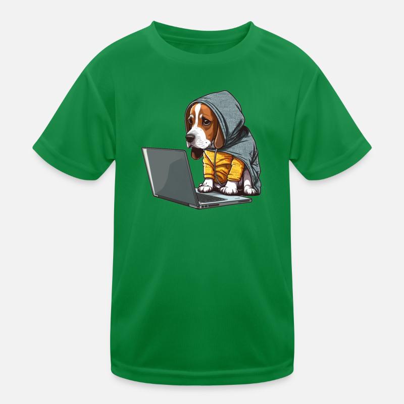 Chien codeur T-shirt sport Enfant