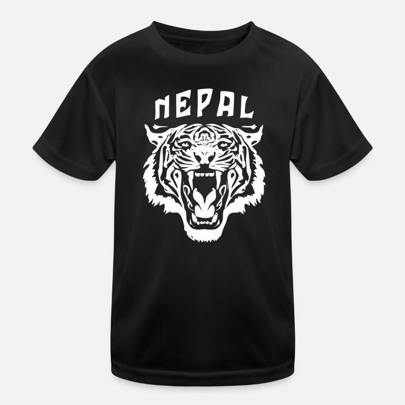 Tigerkopf | Nepal Kinder Funktions-T-Shirt