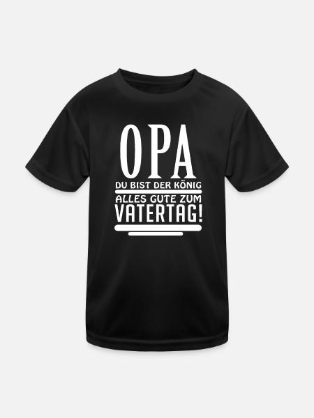 Opa Vatertag Großeltern Geschenk - Kinder Funktions-T-Shirt - Schwarz - Vorne