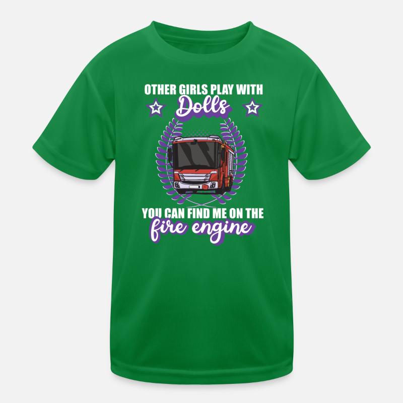 Firefighter Firefighter Fire Engine Profession Gift Kids Functional T-Shirt
