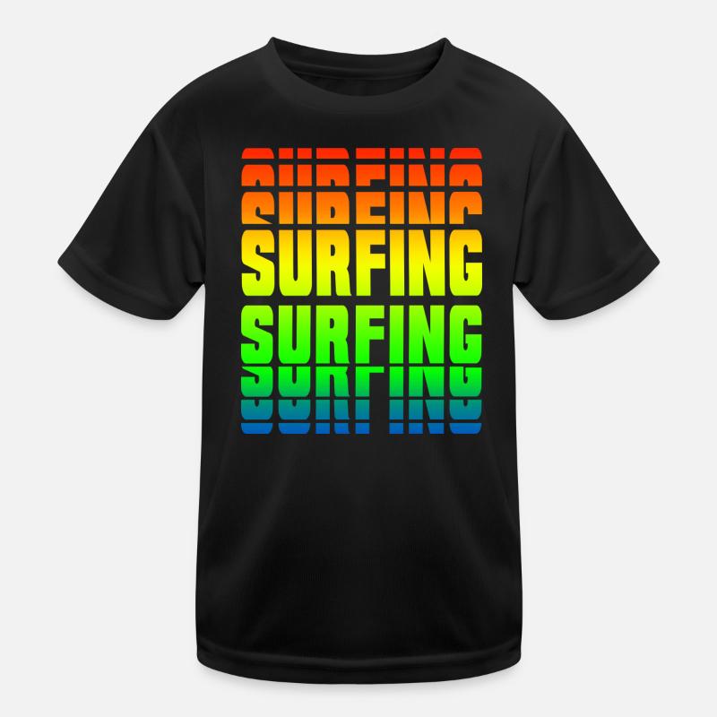 Surfing Design Kids Functional T-Shirt