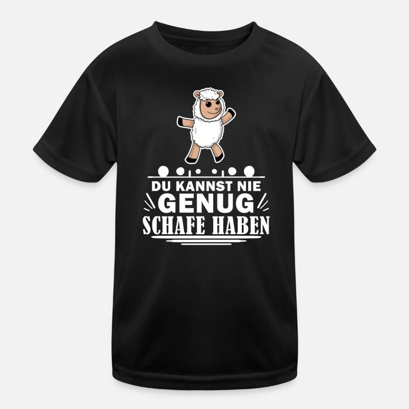 Schaf Schafe Spruch Sprüche - Kinder Funktions-T-Shirt - Schwarz