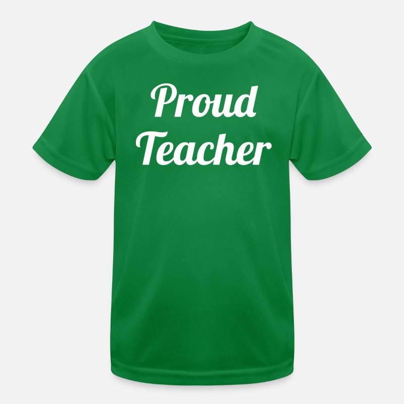 Conception typographique audacieuse et fière de l’enseignant T-shirt sport Enfant