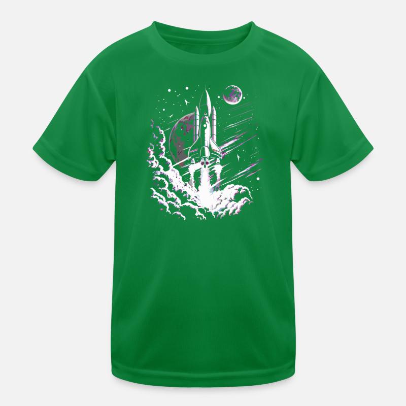 Rocket at take-off Kids Functional T-Shirt