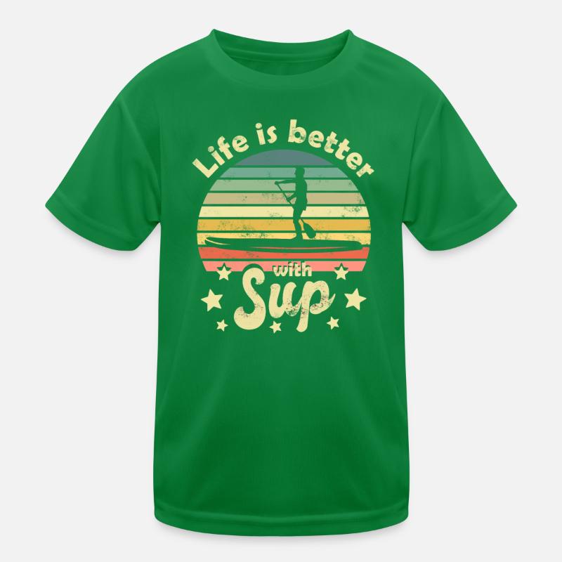 Stehpaddeln Stand Up Paddling Kinder Funktions-T-Shirt