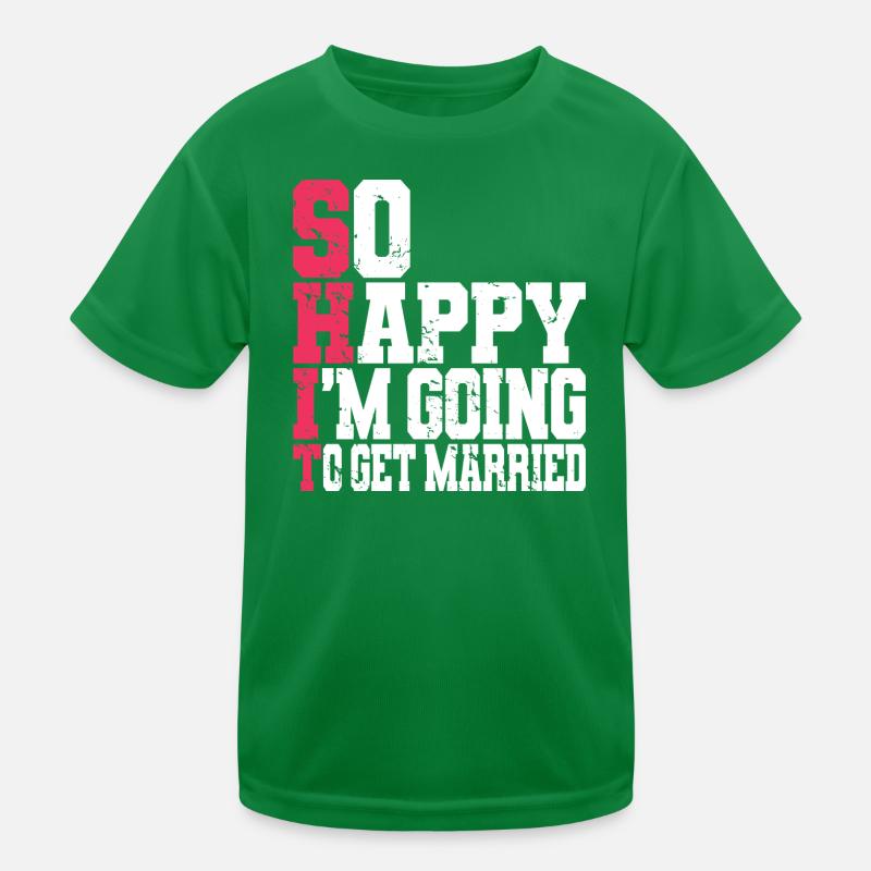 Funny Bachelor Party Engagement Wedding Married Kids Functional T-Shirt