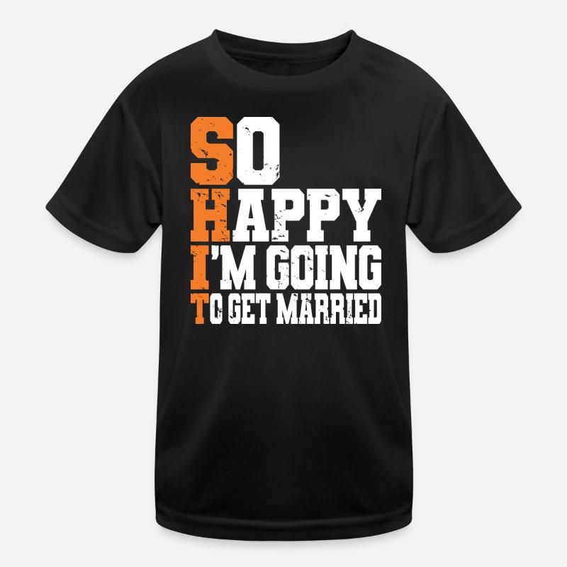 Funny Bachelor Party Engagement Wedding Married Kids Functional T-Shirt
