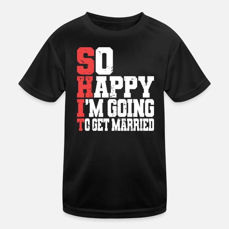 Funny Bachelor Party Engagement Wedding Married Kids Functional T-Shirt