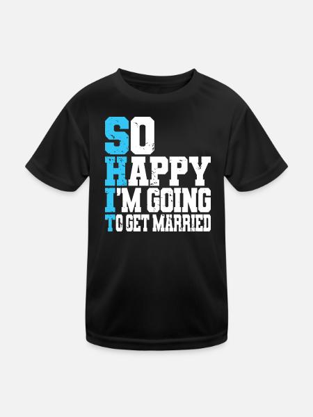Funny Bachelor Party Engagement Wedding Married - Kids Functional T-Shirt - black - Front